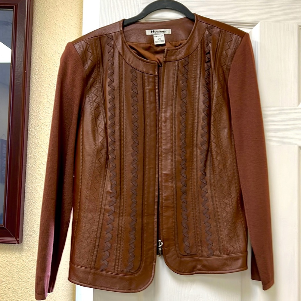 Nygard brown leather jacket